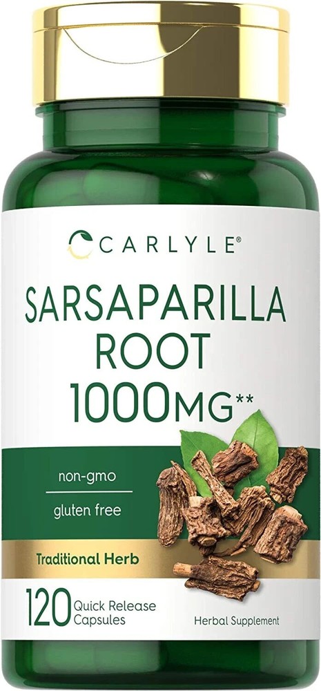 Sarsaparilla Root Capsules 1000mg | 120 Count | Non-GMO |