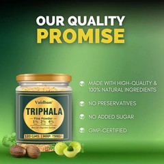 Vaidban Triphala Amrit Fine Powder 120gm – Best For Digestion (Free Ship)