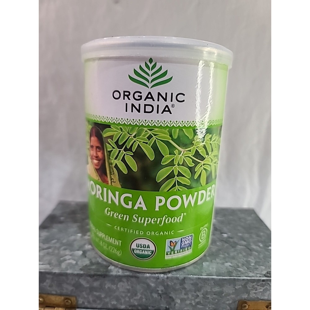 Organic India Moringa Green Superfood | 2 G | 8 Oz Powder