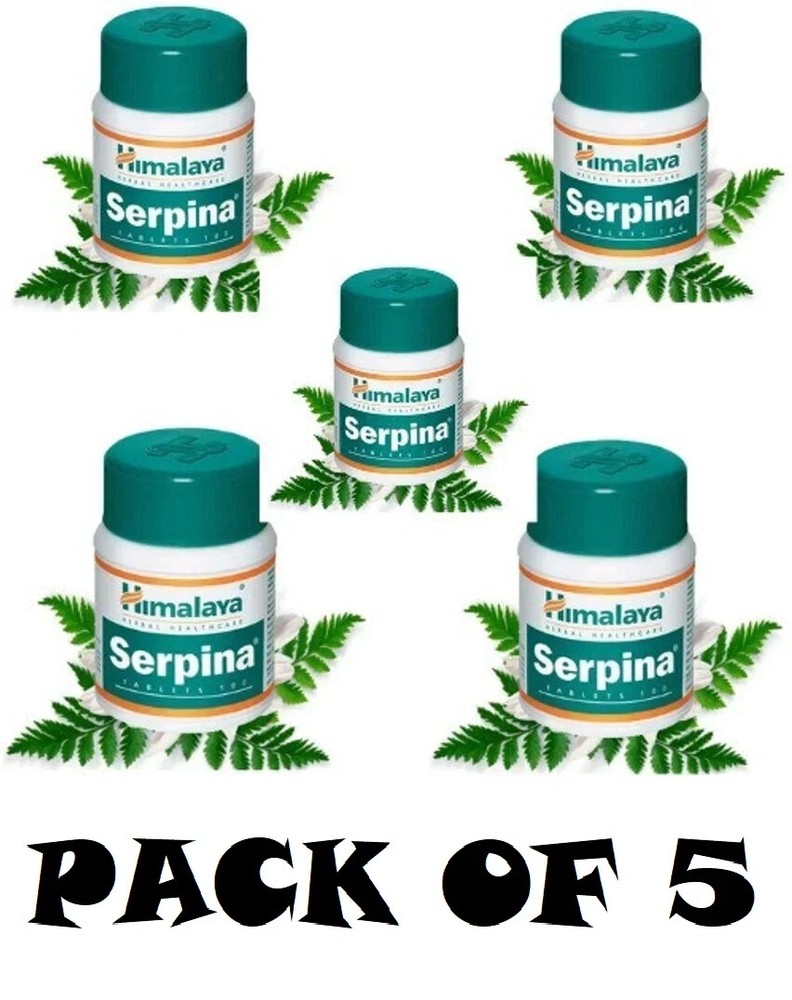 Himalaya Serpina Tablets Ayurvedic Wellness 500 Tablets Pack of 5 Exp Mar 2027