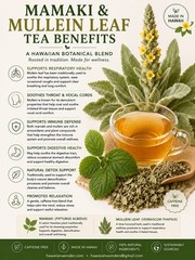 Mamaki & Mullein Herbal Tea Blend | Caffeine-Free Loose Leaf | Made in Hawaii