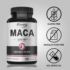 Maca 3200mg 120pcs- Testosterone Boost,Endurance Enhancement,High Efficiency