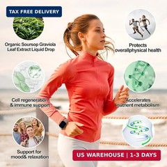 Soursop Bitters Liquid multivitami Drops,Pure Organic Soursop Leaves Extract,Imm