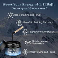 Himalayan Shilajit Organic Shilajit Resin, High Potency Shilajit for Men and Wom
