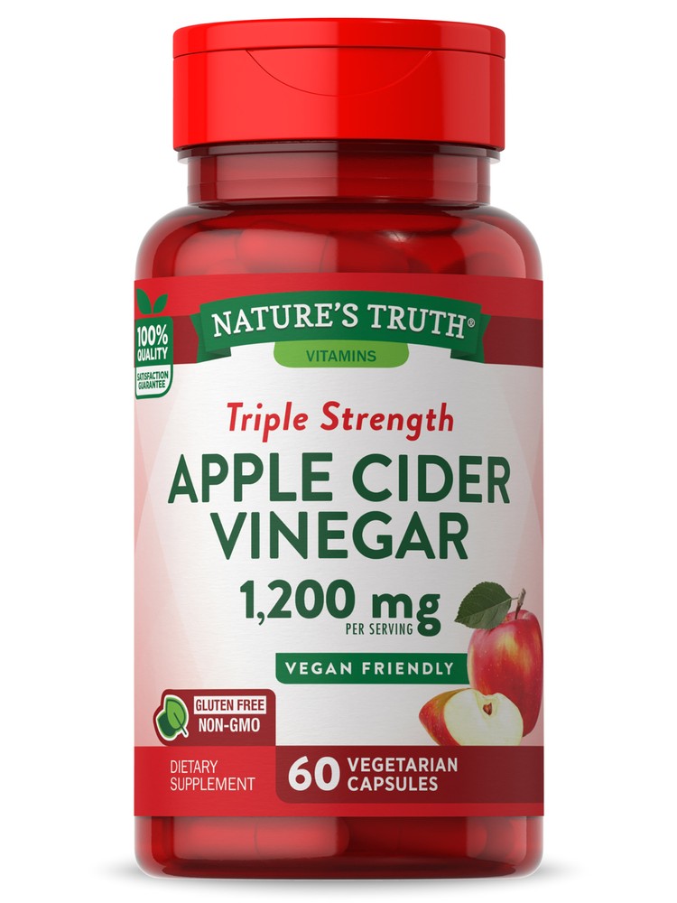 Apple Cider Vinegar Capsules | 1200mg | 60 Count | Vegan | by Nature’s Truth