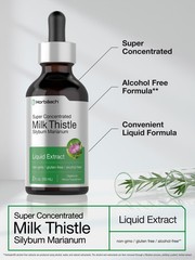 Milk Thistle Liquid Extract | 2 fl oz | Alcohol Free | Vegetarian | by Horbaach