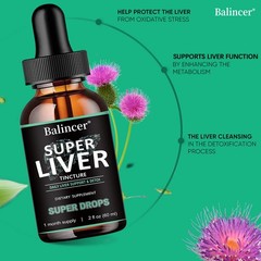 Super Liver Milk Thistle Liver Cleanse Detox Skin Digestive Liquid Supplements