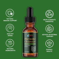 Parasite Cleanser Alcohol Free, Wormwood, Black Walnut, Clove, Detox 2 fl.oz US