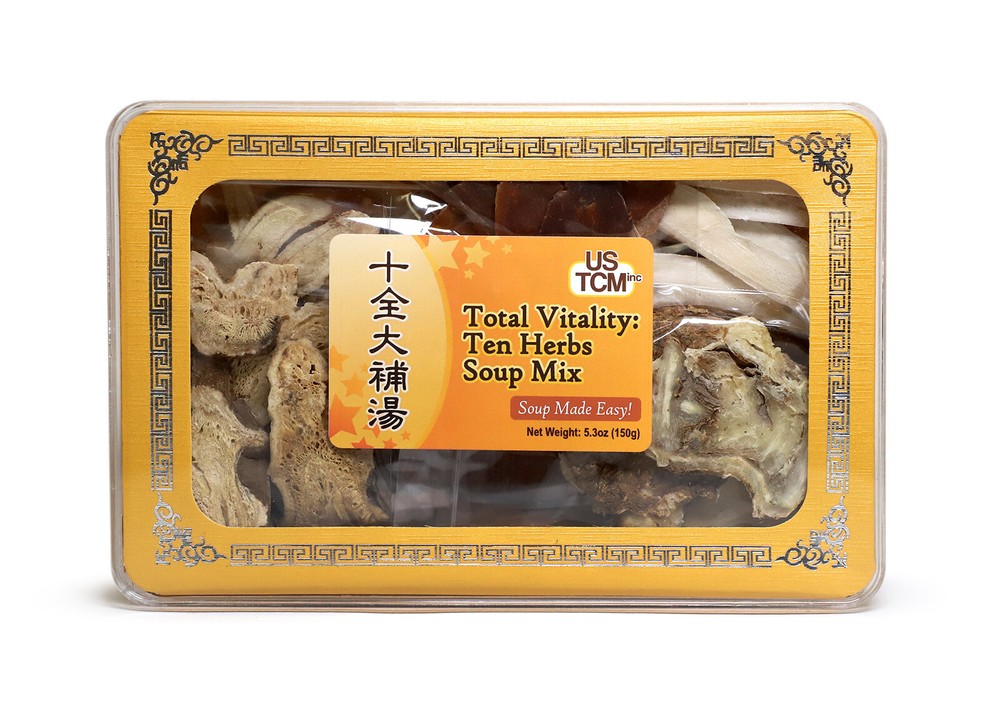 Total Vitality: Ten Herbs Soup Mix 十全大補湯料包 Soup Made Easy! 3-4 Servings 5.3oz