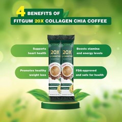 FITGUM 20X Collagen Chia 11 in 1 Coffee Mix