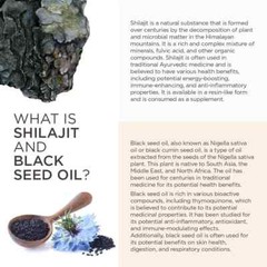 Pure Shilajit Gummies with Black Seed Oil – Energy Boost, Immune Support – 60Pcs