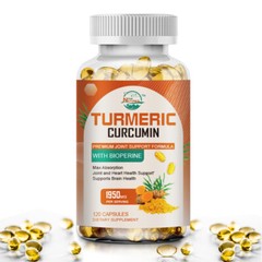 TURMERIC 95% CURCUMIN 120 CAPSULES EXTRACT TUMERIC BLACK PEPPER ANTIOXIDANT BEST