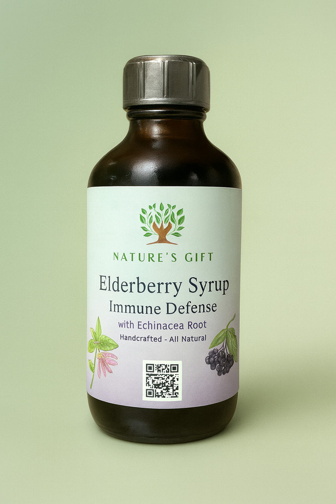🍇 Organic Elderberry & Echinacea Syrup – Immune Support | 4oz