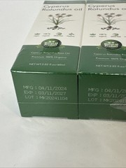 2x- Natural Cyperus Rotundus Root Oil 60ml Vegan Organic Exp 03/2027