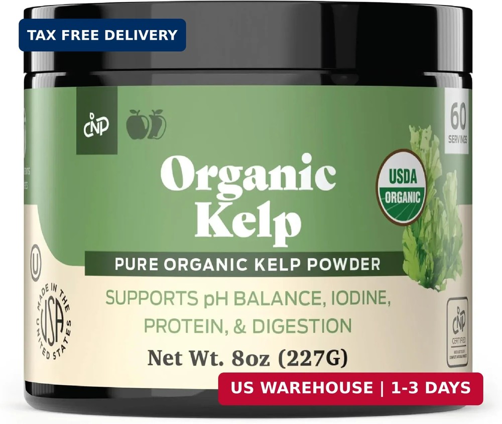 Organic Kelp Powder Supplement – Bulk Raw, Dry, Pure Sea Kelp Seaweed Powder 8oz
