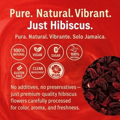 Jamaica (Hibiscus) Tea Combo – 50 Tea Bags (2 g Each) + 4oz Loose Dried Hibiscus