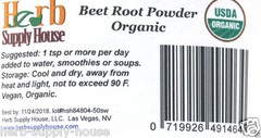 Beet Root Powder, 1/2lb, Antioxidant, Blood Cleanse, Juice, Smoothie