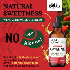 Organic Cayenne Pepper Drops – Antioxidant & Digestive Support Tincture – 4 oz L