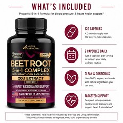Beet Root Blood Pressure Support Nitric Oxide – Hawthorne Berry/Olive Leaf