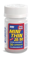 Mini Thin 25/50 Energy Booster 30 Capsules Full Box 12 Pack Fast Ship