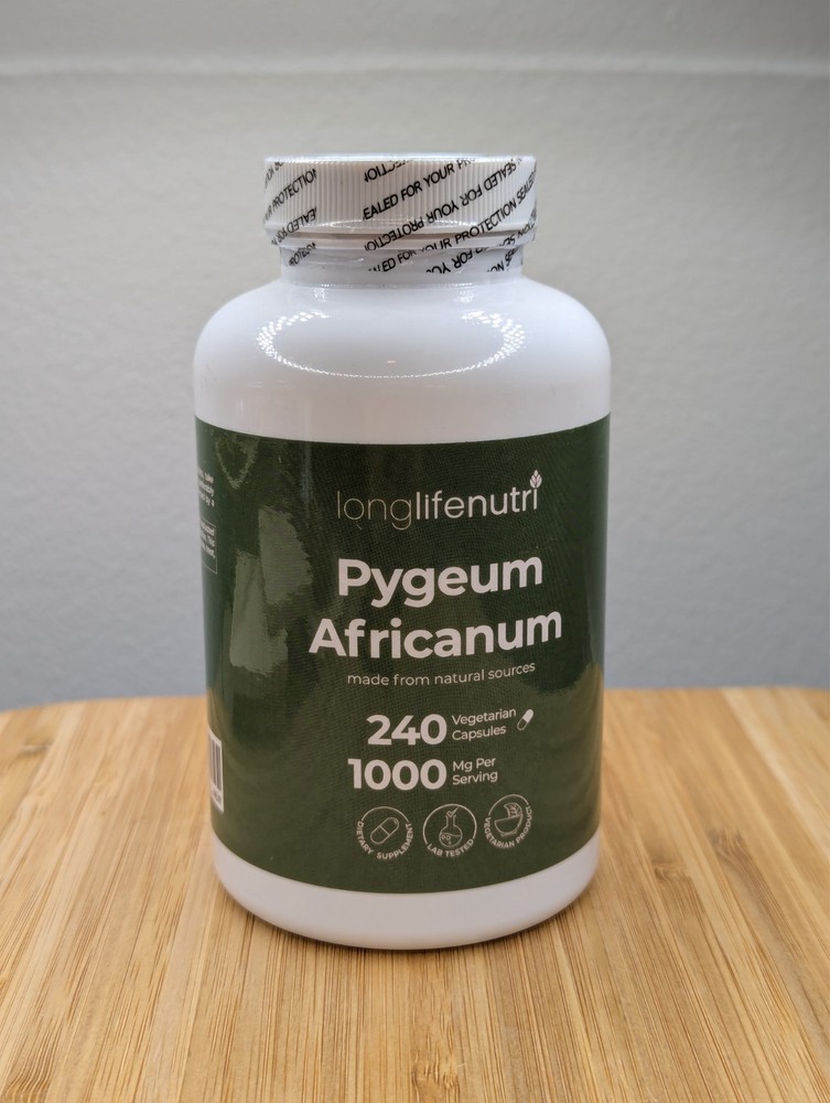 LongLifeNutri Pygeum Africanum Bark Extract, 240 ct exp 01/29