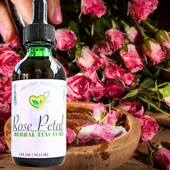 Rose Petal Tincture | Organic Liquid Drops | Heart & Mood Support | Natural 2 oz