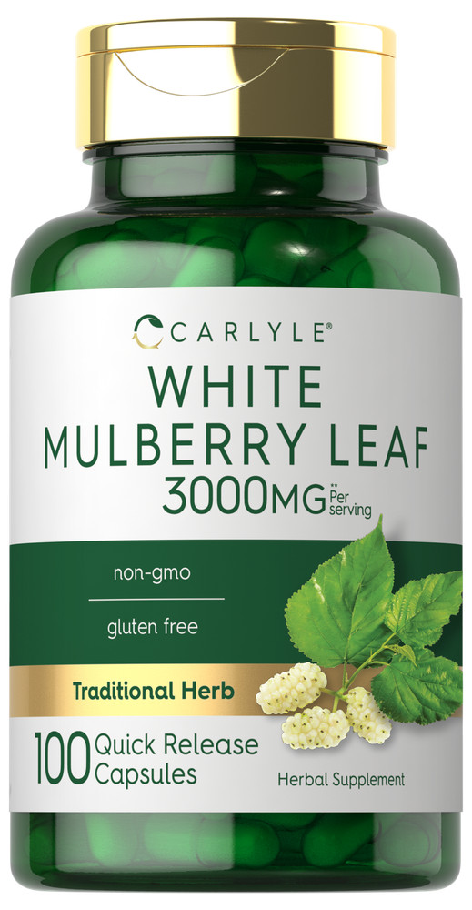 Mulberry Leaf Extract | 3000mg | 100 Capsules | Non-GMO | by Carlyle