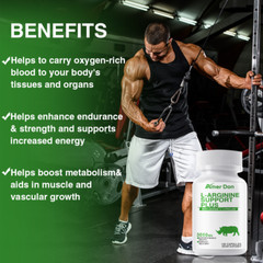 3 Bottless Maca Root & L-Arginine & Korean Red Panax Ginseng 3in1 Male Enhancing