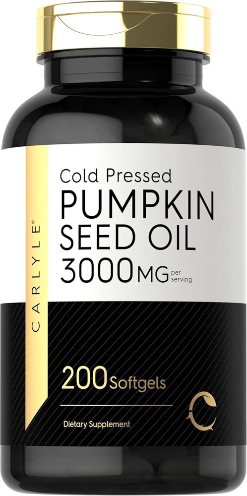 Carlyle Pumpkin Seed Oil | 3000mg | 200 Softgel Capsules | Non-GMO and…