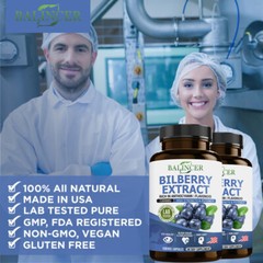 Bilberry Extract Rich in Anthocyanin and Flavonoids1200mg High Strength Eye Care