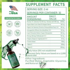 Soursop Bitters Liquid Drops 10-in-1 with Nori, Moringa, Turmeric, Black Seed