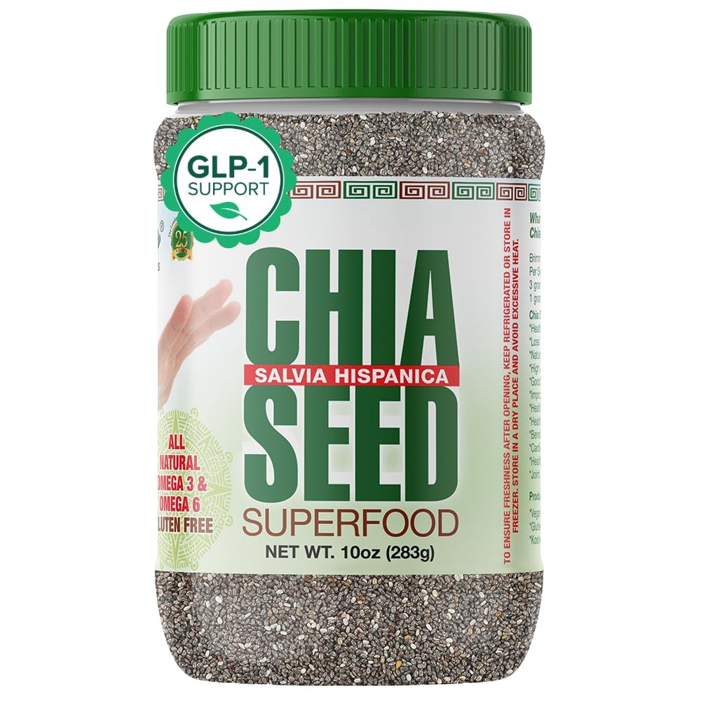 Chia Seeds | High Fiber Supplement, GLP1 Support, PlantBased Protein with Ome…