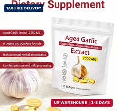Aged Garlic Extract – Odorless Garlic 15:1 Extract Formula, 7500mg Organic Garli