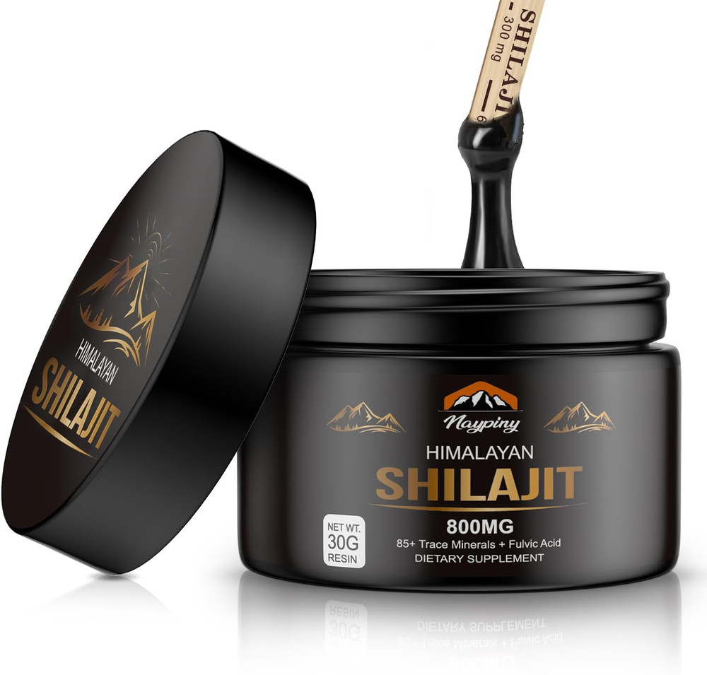 Shilajit Pure Himalayan Organic Resin – 800Mg Gold Grade Shilajit Resin with Ful