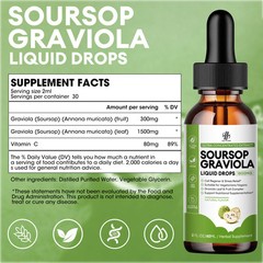 60ML Graviola Soursop Fruit & Leaf Extract Support Regeneration Immune Boost