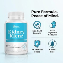 Kidney Cleanse Supplement Cranberry 60 Capsules Urinary Tract Support