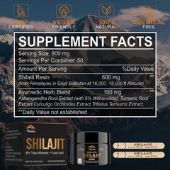 Shilajit – EXTRA STRENGTH – 56% Natural Fulvic Acid – 90 Caps – Energy Support