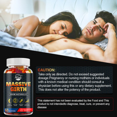 Massive Girth Gummies,Male Enhancement Gummies,Stamina Support+ Maca Root Bundle