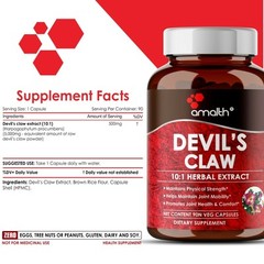 Devil’s Claw Root Harpagophytum Extract 5000mg Capsule – 90 Count – Joint Health