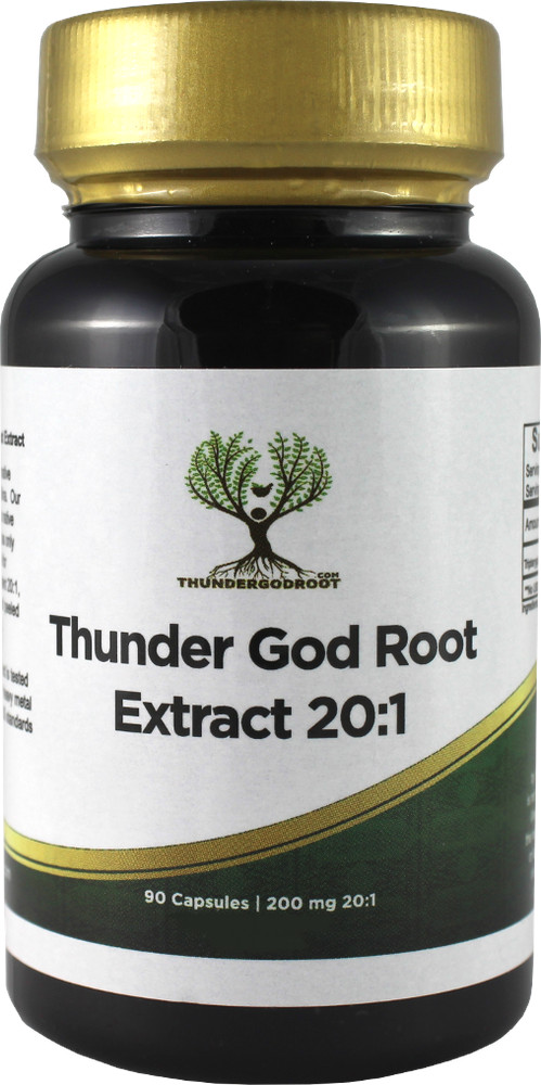 90 Thunder God Vine Root 20:1 200mg Capsules Tripterygium Wilfordii Extract