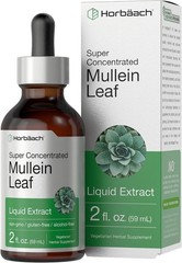 Mullein Leaf Extract Drops | 2 Fl Oz | Alcohol Free Liquid Tincture | Vegetarian
