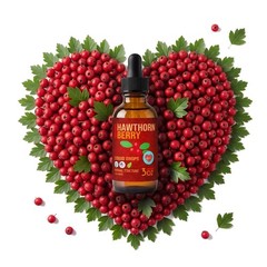 Hawthorn Berry Extract Tincture – Natural Heart Support – Easy Liquid Drops – US