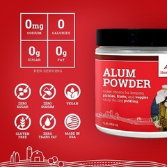 Alum Powder 16oz – Perfect for Pickling, Homemade Recipes & Floral Preservation