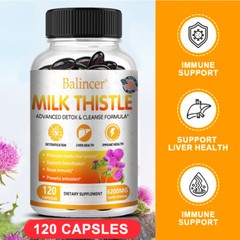 Milk Thistle 6200 mg, Liver Health, Oxidant, Detox and Cleansing Formula