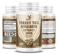 Turkey Tail Mushroom 50% Polysaccharides Extract Powder 60 Veggie Caps Organic