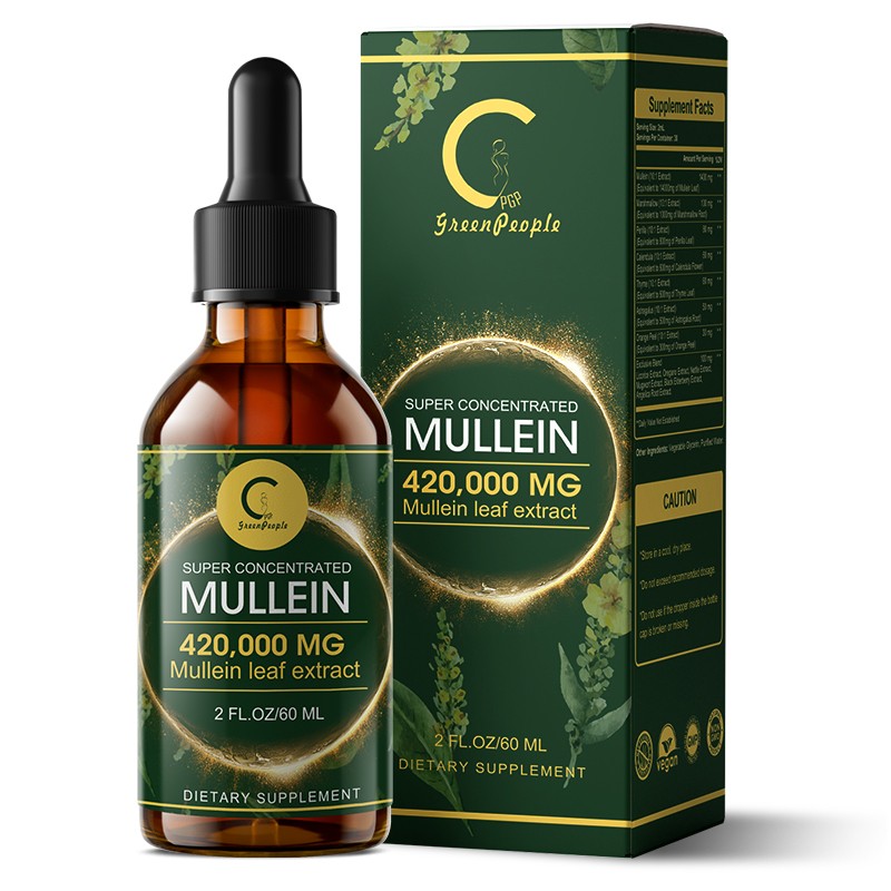 Mullein Drops for Lungs–Mullein Leaf Extract with Chlorophyll Liquid 60ml