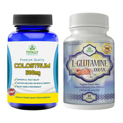 Colostrum GI Tract Dietary Supplement & L-Glutamine Muscle Support 60 Tablets