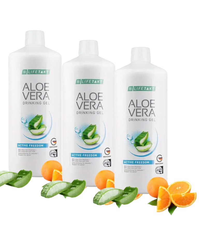 LR Aloe Vera Drinking Gel Active Freedom Set of 3 Unisex – 1000 ml./33.3 fl.oz
