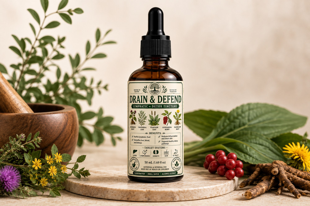 DRAIN & DEFEND Lymphatic + Botanical Wellness Tincture | 50 mL 1.69 oz