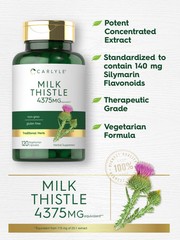 Milk Thistle Capsules 4375mg | 120 Count | Vegetarian, High Potency | by Carlyle